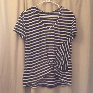 Caslon Nordstrom Navy Striped Tee